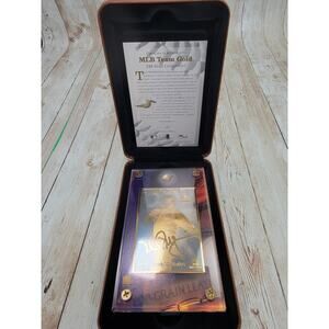 1998 Mark McGwire Authentic Images 24k Team Gold Baseball Card with Case & COA